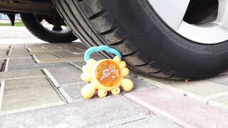 Crushing Crunchy & Soft Things by Car! Experiment Toys VS Car