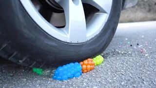 Crushing Crunchy & Soft Things by Car! EXPERIMENT CAR vs LIZARD toy