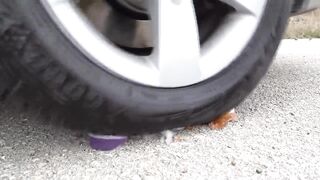 Crushing Crunchy & Soft Things by Car! EXPERIMENT CAR VS LIGHTERS AND FLORAL FOAM