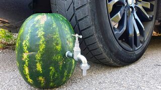 Crushing Crunchy & Soft Things by Car! EXPERIMENT CAR vs WATERMELON