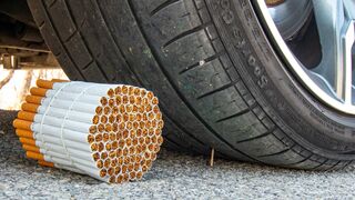 Crushing Crunchy & Soft Things by Car! EXPERIMENT CAR vs Cigarettes
