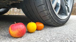 Crushing Crunchy & Soft Things by Car! EXPERIMENT CAR vs FRUIT