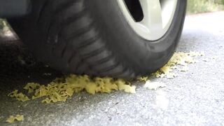 Crushing Crunchy & Soft Things by Car! EXPERIMENT Car vs RED JELLY