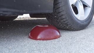 Crushing Crunchy & Soft Things by Car! EXPERIMENT Car vs RED JELLY