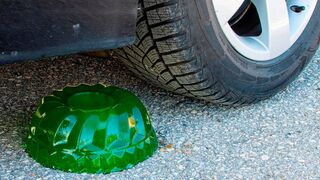 Crushing Crunchy & Soft Things by Car! EXPERIMENT Car vs GREEN JELLY