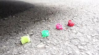 Crushing Crunchy & Soft Things by Car! EXPERIMENT Car vs GREEN JELLY