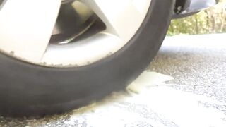 Crushing Crunchy & Soft Things by Car! EXPERIMENT CAR vs Floral Foam and Toothpick