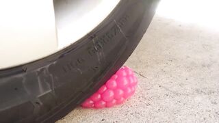 Crushing Crunchy & Soft Things by Car! EXPERIMENT CAR vs Spike Ball