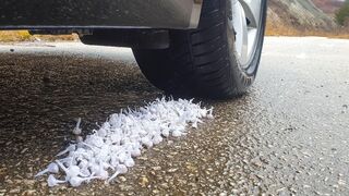 Crushing Crunchy & Soft Things by Car! EXPERIMENT CAR vs SNAPPERS FIRECRACKERS