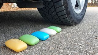 Crushing Crunchy & Soft Things by Car! EXPERIMENT CAR vs SOAP