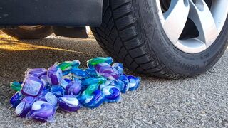 Crushing Crunchy & Soft Things by Car! EXPERIMENT CAR vs Tide Pods