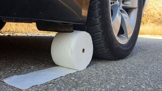 Crushing Crunchy & Soft Things by Car! EXPERIMENT CAR vs TOILET PAPER