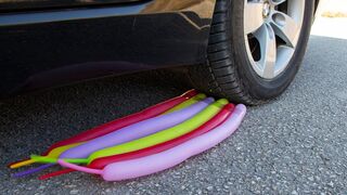 Crushing Crunchy & Soft Things by Car! EXPERIMENT CAR VS BALLOONS