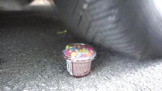 Crushing Crunchy & Soft Things by Car! EXPERIMENT CAR vs Skittles