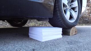Crushing Crunchy & Soft Things by Car! EXPERIMENT CAR vs 1000 Sheets of Paper