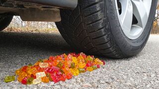 Crushing Crunchy & Soft Things by Car! EXPERIMENT CAR vs GUMMY BEAR