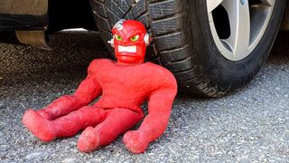 Crushing Crunchy & Soft Things by Car! EXPERIMENT CAR VS STRETCH VAC - MAN (toy)