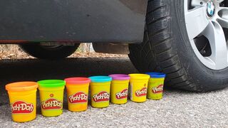 Crushing Crunchy & Soft Things by Car! EXPERIMENT CAR vs Play Doh