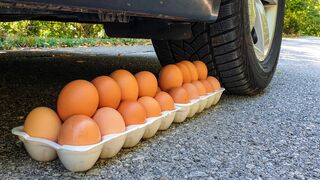 Crushing Crunchy & Soft Things by Car! EXPERIMENT CAR vs EGGS (Compilation)