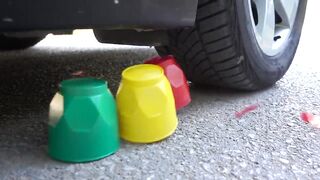 Crushing Crunchy & Soft Things by Car! EXPERIMENT CAR VS GIANT LIGHTERS