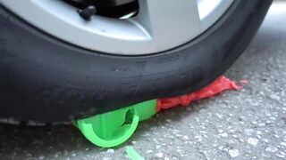 Crushing Crunchy & Soft Things by Car! EXPERIMENT CAR VS DOG TOY