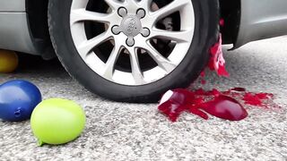 Crushing Crunchy & Soft Things by Car! EXPERIMENT CAR vs JELLY BALLOONS