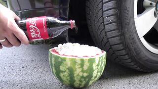 Crushing Crunchy & Soft Things by Car! EXPERIMENT CAR vs WATERMELON VS COCA COLA VS MENTOS