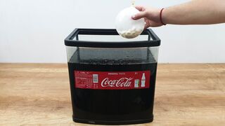 EXPERIMENT Giant Mentos Balloon Put In Coca Cola