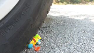 Crushing Crunchy & Soft Things by Car! EXPERIMENT Car vs Water Balloons