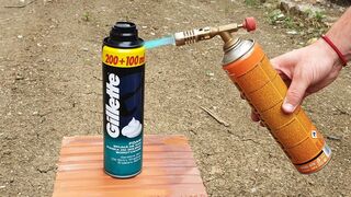 EXPERIMENT Gas torch vs Shaving Foam