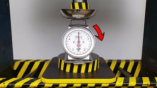 EXPERIMENT HYDRAULIC PRESS 100 TON vs Mechanical Weighing Scale