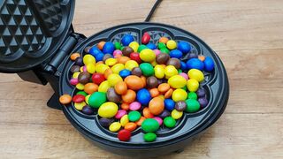 EXPERIMENT WAFFLE IRON vs M&M and Skittles