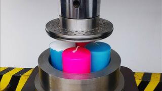 Pressing CANDLE Through Small Holes with HYDRAULIC PRESS 100 TON