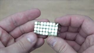 EXPERIMENT MINI HYDRAULIC PRESS 100 TON vs 64 Neodymium Magnet Cube