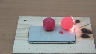 EXPERIMENT Glowing 1000 Degree METAL BALL vs iPhone X
