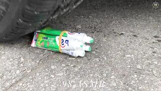 Experiment Car vs Slime Piping Bags vs Water Balloons | Crushing Crunchy & Soft Things by Car | ASMR