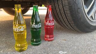 Experiment Car vs Coca Cola, Fanta, Pepsi, Sprite vs Mentos | Crushing Crunchy & Soft Things by Car
