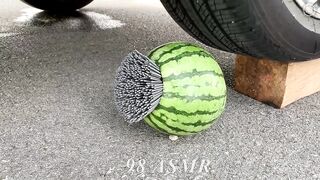 Experiment Car vs A lot of Sparklers vs Watermelon | Crushing Crunchy & Soft Things by Car | ASMR