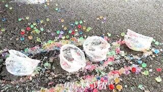 Experiment Car vs 1000 Marbles vs Water Balloons | Crushing Crunchy & Soft Things by Car | ASMR