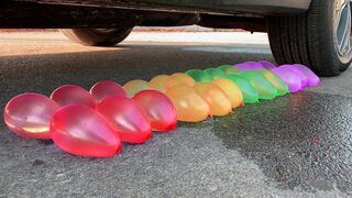 Experiment Car vs Water Balloons, Coca Cola, Fanta | Crushing Crunchy & Soft Things by Car | ASMR
