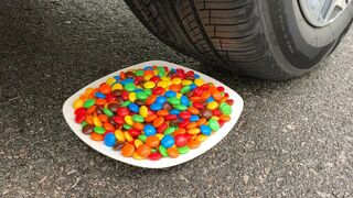 Experiment Car vs M&M Candy, Skittles candy, Balloons | Crushing Crunchy & Soft Things by Car | ASMR
