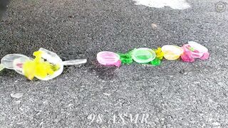 Experiment Car vs Jelly Candle, Fanta, Pepsi Balloons | Crushing Crunchy & Soft Things by Car | ASMR