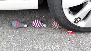 Experiment Car vs Pacman, Cola, Fanta, Pepsi Balloons | Crushing Crunchy & Soft Things by Car | ASMR