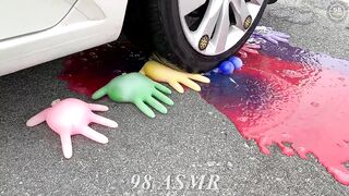 Experiment Car vs Jelly, Cola Fanta, Mirinda Balloons | Crushing Crunchy & Soft Things by Car | ASMR