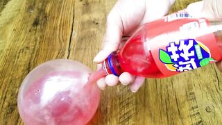 Experiment !! Cola, Fanta, Pepsi Blue, Fruko Balloons and Mentos Underground watermelon