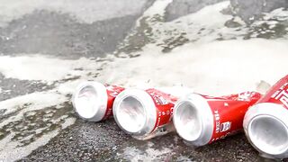 Crushing Crunchy & Soft Things by Car! EXPERIMENT: Car vs Coca Cola, Fanta, Mirinda Balloons