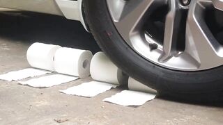 Experiment Car vs Toilet paper Toothpaste and balloons | Crushing Crunchy & Soft Things by Car