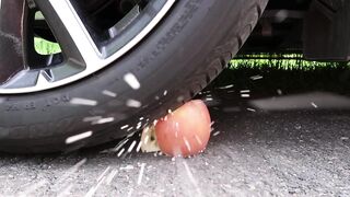 Crushing Crunchy & Soft Things by Car! - EXPERIMENT: CAR VS CHOCOLATE EGGS