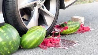 Crushing Crunchy & Soft Things by Car! - EXPERIMENT: WATERMELON VS CAR 2