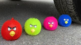 Experiment Car vs Angry Birds Doodles | Crushing Crunchy & Soft Things by Car